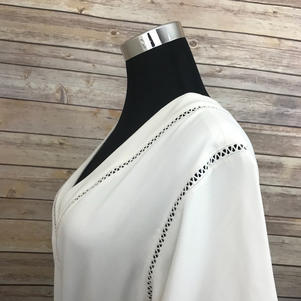 NWT Ann Taylor Kimono Dress Etched Hem v neck - Picture 5 of 8